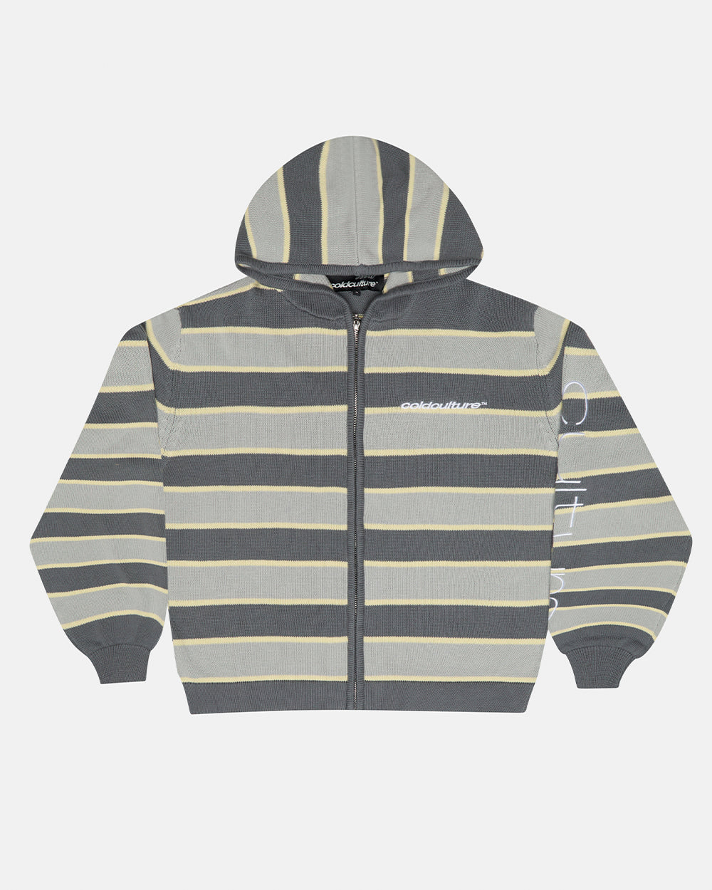 TRIPPY STOP ZIP KNIT GREY