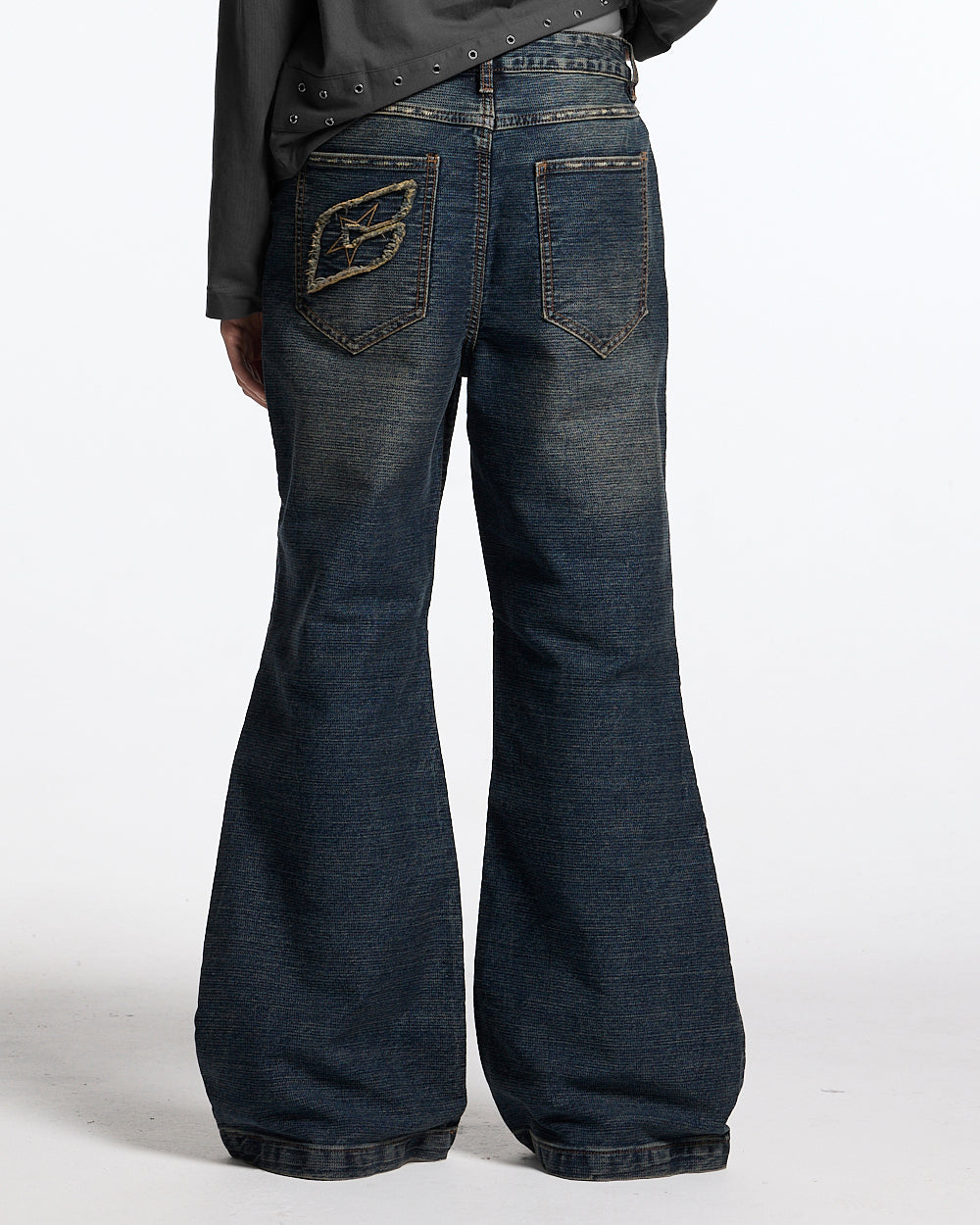 COLD CULTURE - CONCRETE BOOTCUT JEANS BLUE #woman