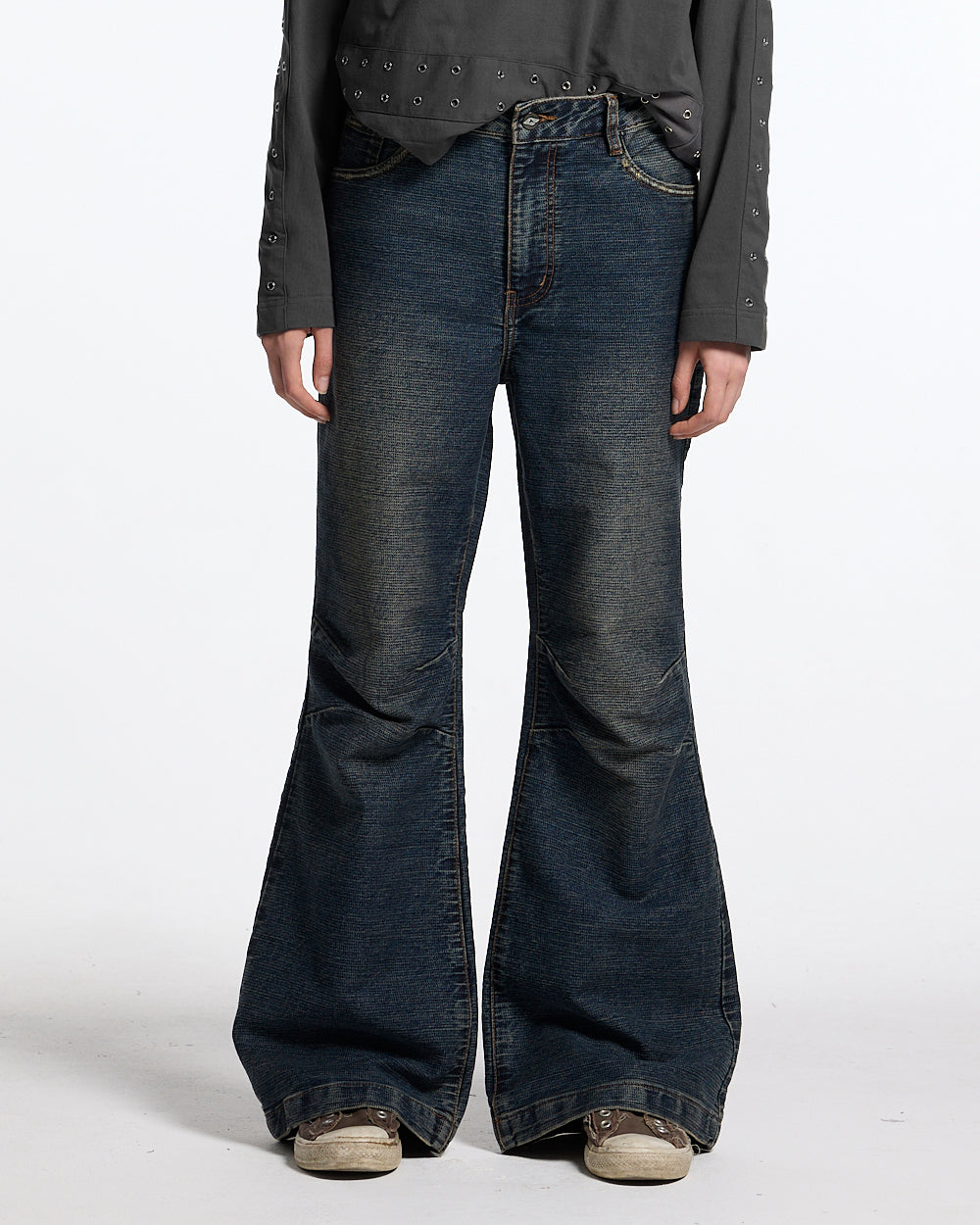 COLD CULTURE - CONCRETE BOOTCUT JEANS BLUE #woman