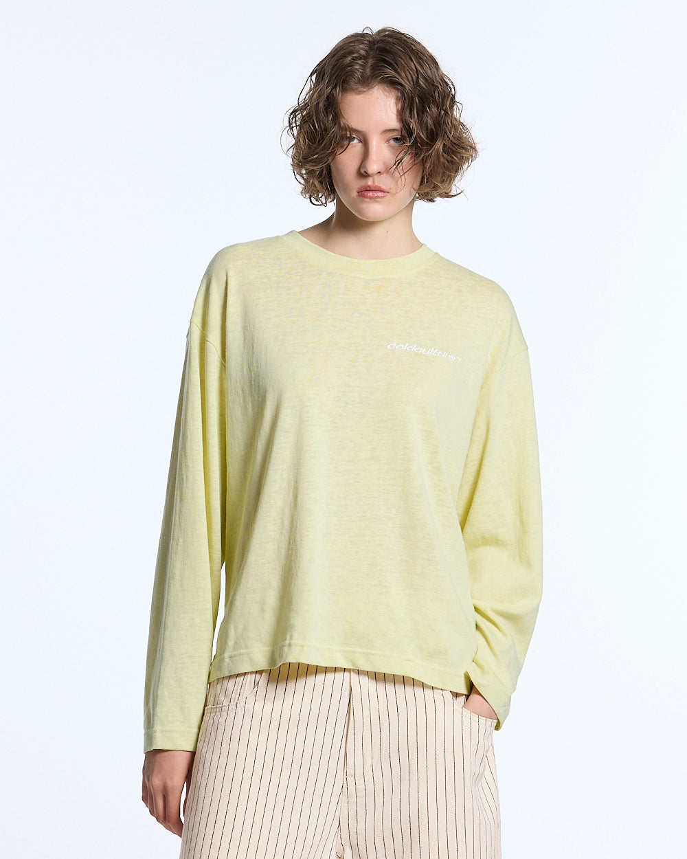 COLD CULTURE - OLD SOUL LONGSLEEVE PALE YELLOW #woman