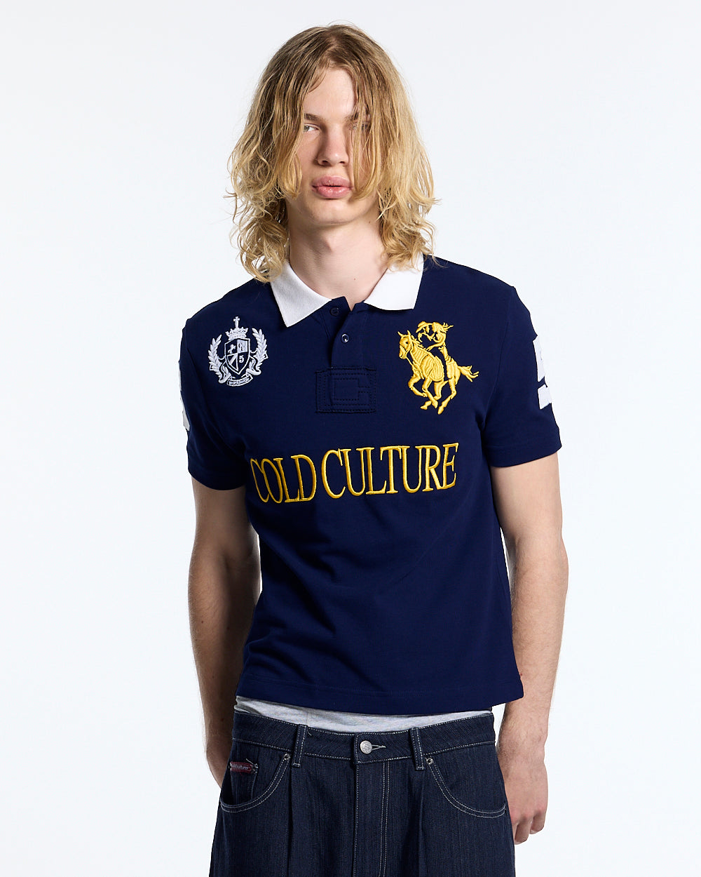 COLD CULTURE - RIDING CLUB POLO NAVY #man
