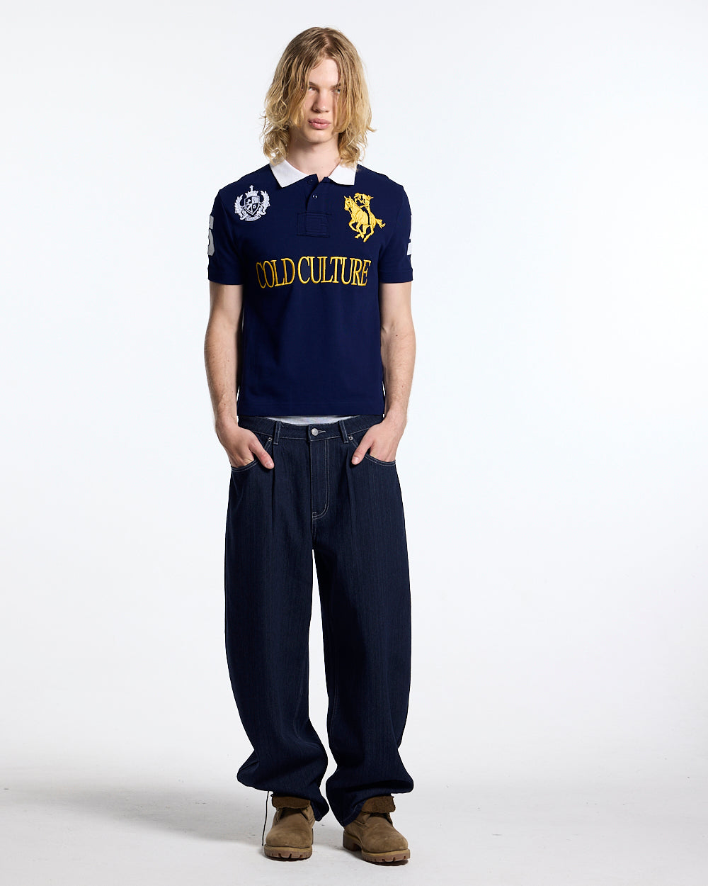 COLD CULTURE - RIDING CLUB POLO NAVY #man