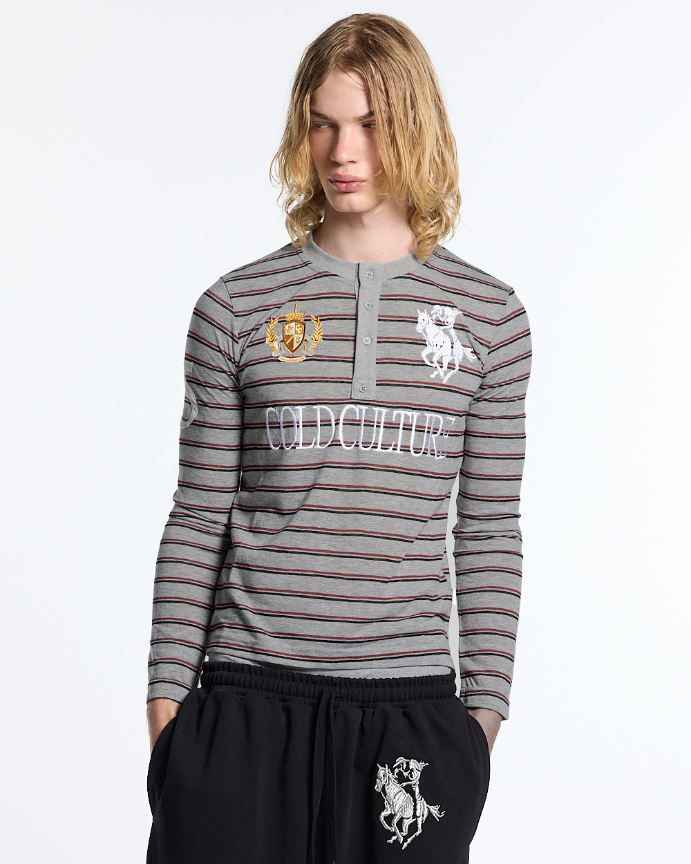 COLD CULTURE - RIDING CLUB LONGSLEEVE GREY #man