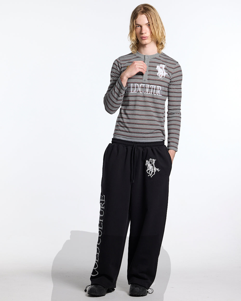 COLD CULTURE - RIDING CLUB LONGSLEEVE GREY #man