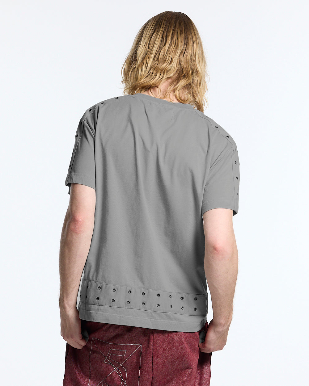 COLD CULTURE - EYELET TEE LIGHT GREY #man