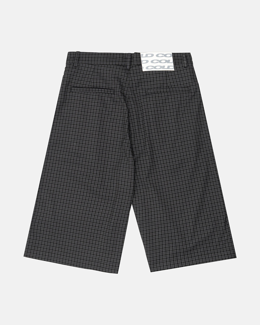 COLD CULTURE - CHECK PARACHUTE JORT DARK GREY 