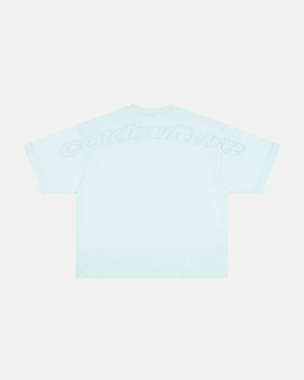 DISTRESS CURVED TEE BLUE