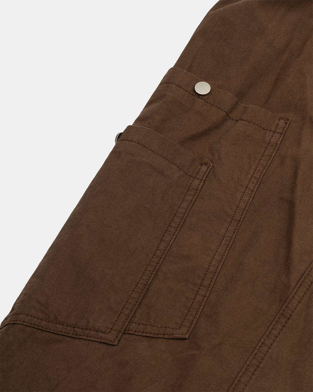 SOLID CARGO PANTS BROWN