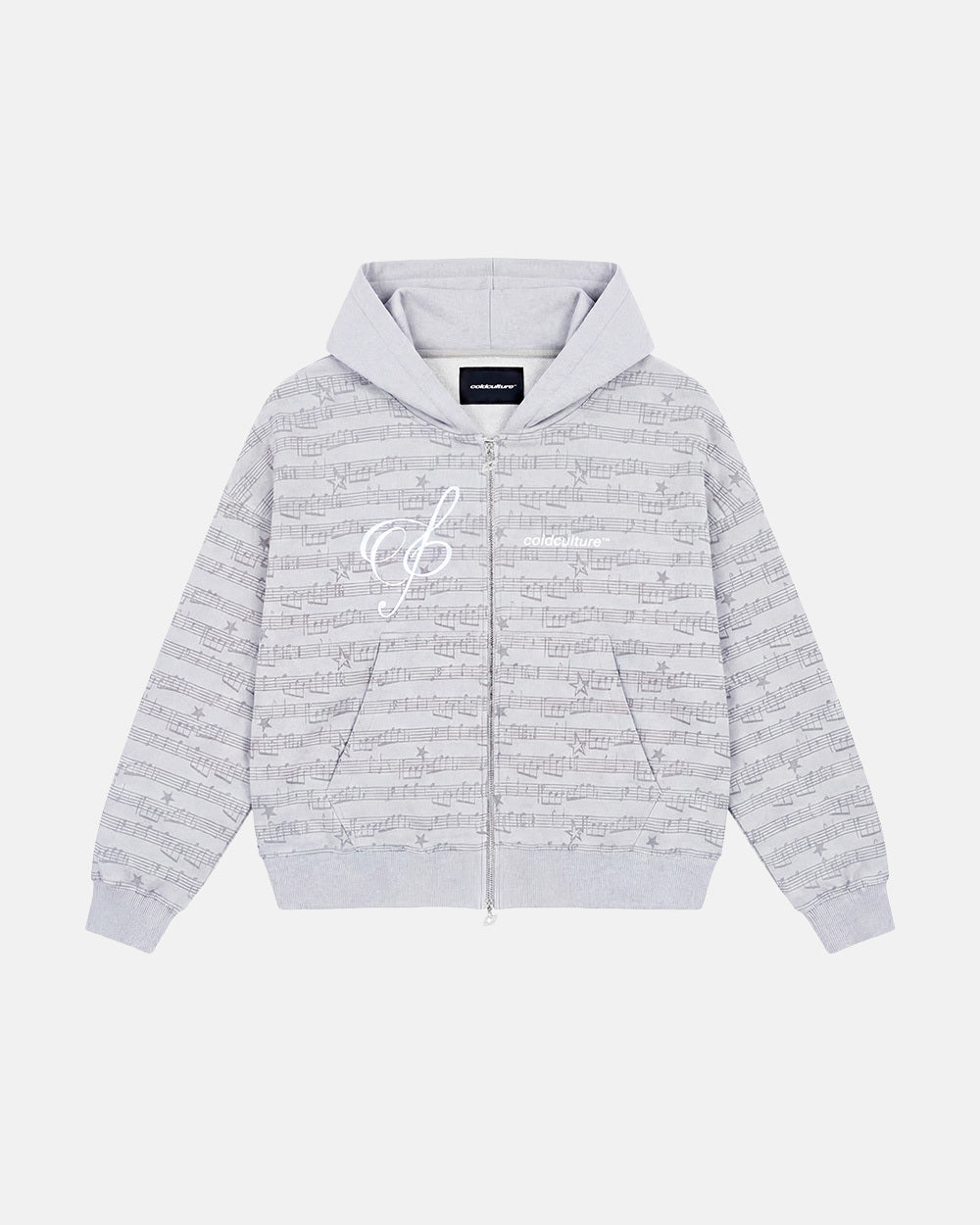 BEAT IT ZIP HOODIE GREY