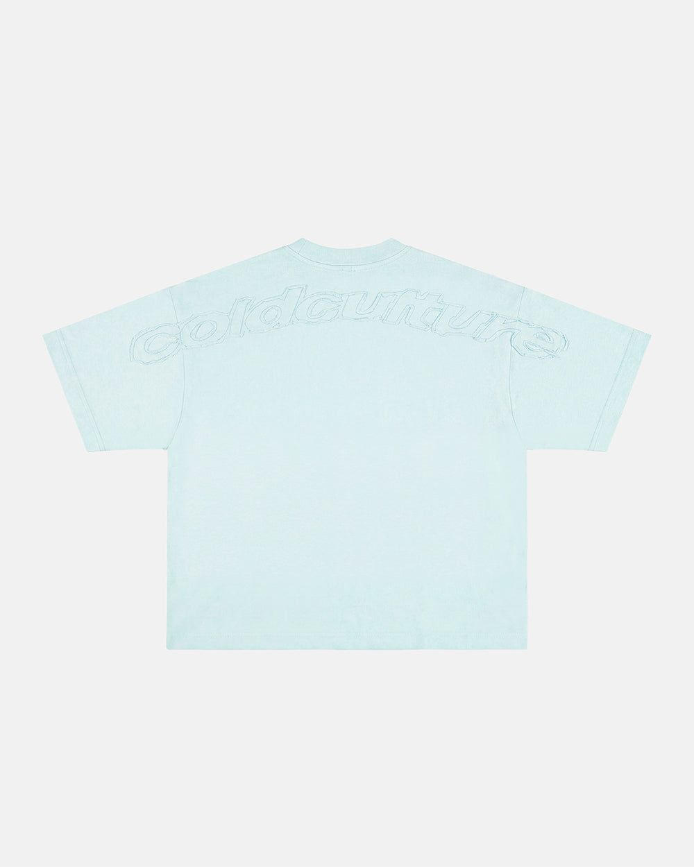 DISTRESS CURVED TEE BLUE