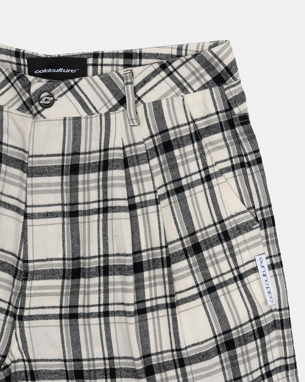 DINING CHECK JORTS BLACK