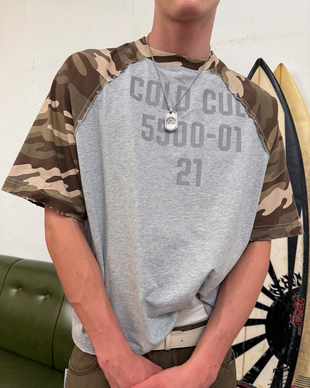 CHAINS CAMO TEE GREY