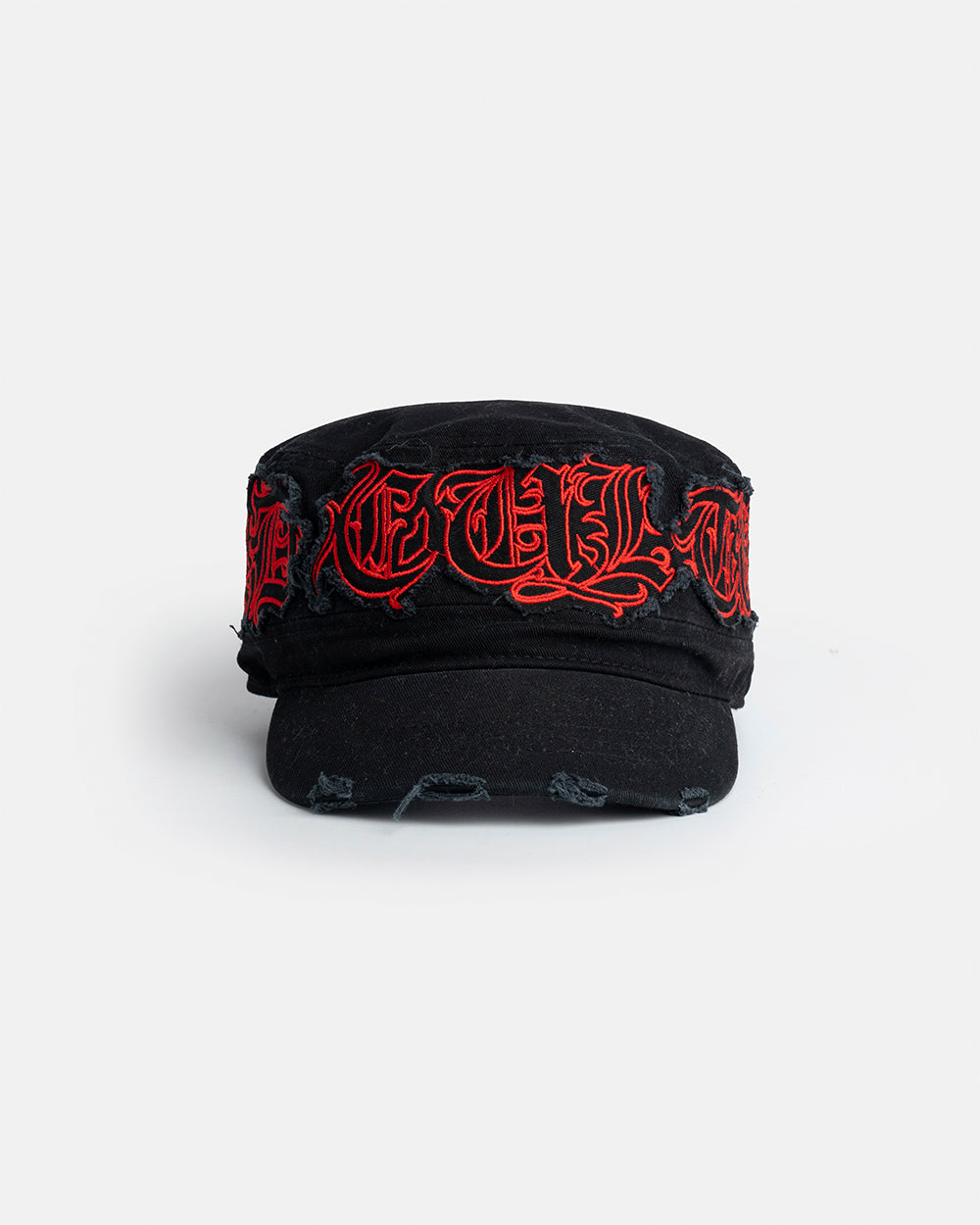 DISTRESS GOTHIC CAP BLACK