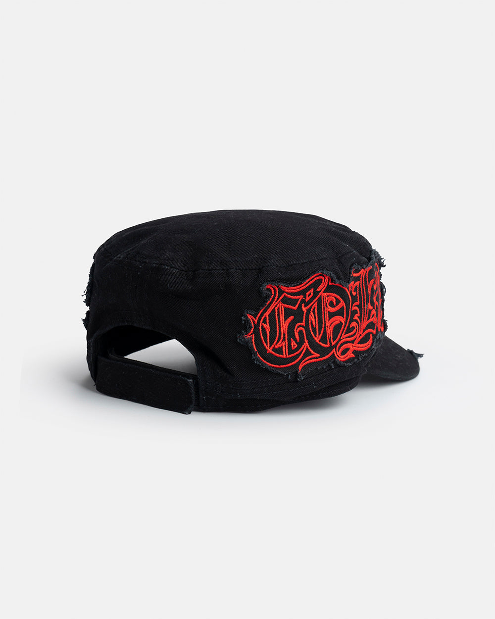 DISTRESS GOTHIC CAP BLACK