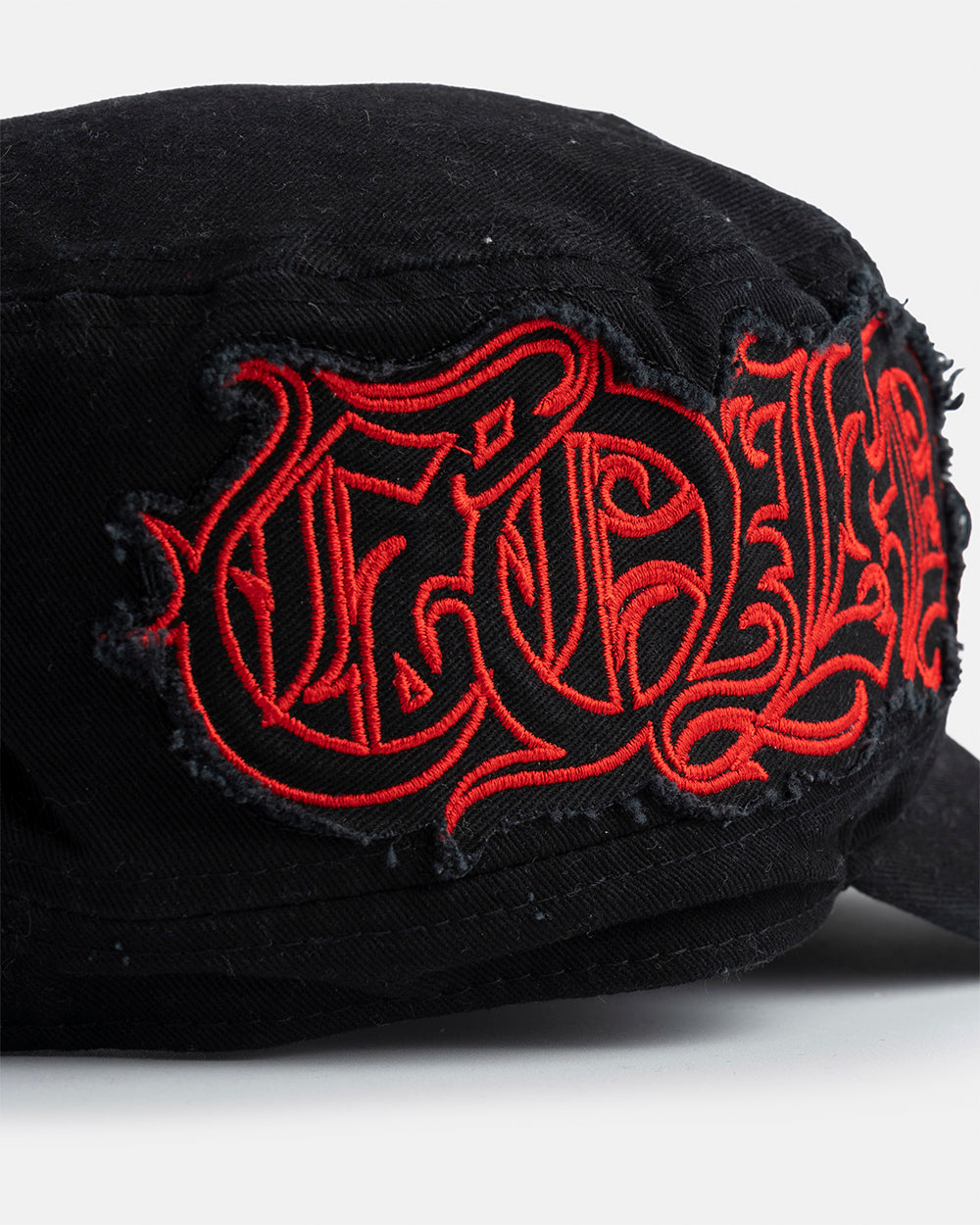 DISTRESS GOTHIC CAP BLACK