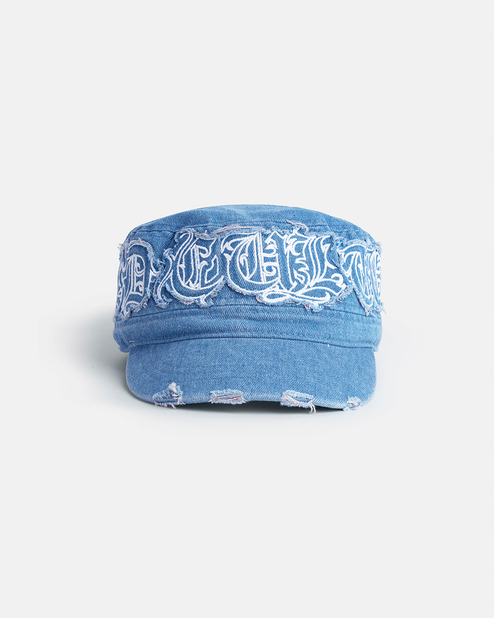 DISTRESS GOTHIC CAP DENIM