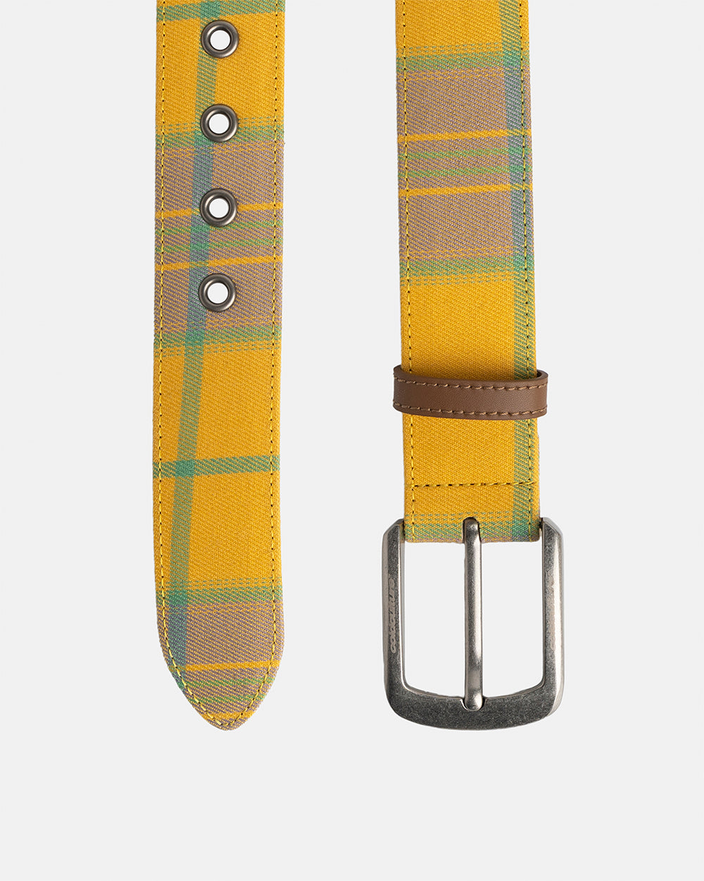 DINING CHECK BELT YELLOW TARTAN