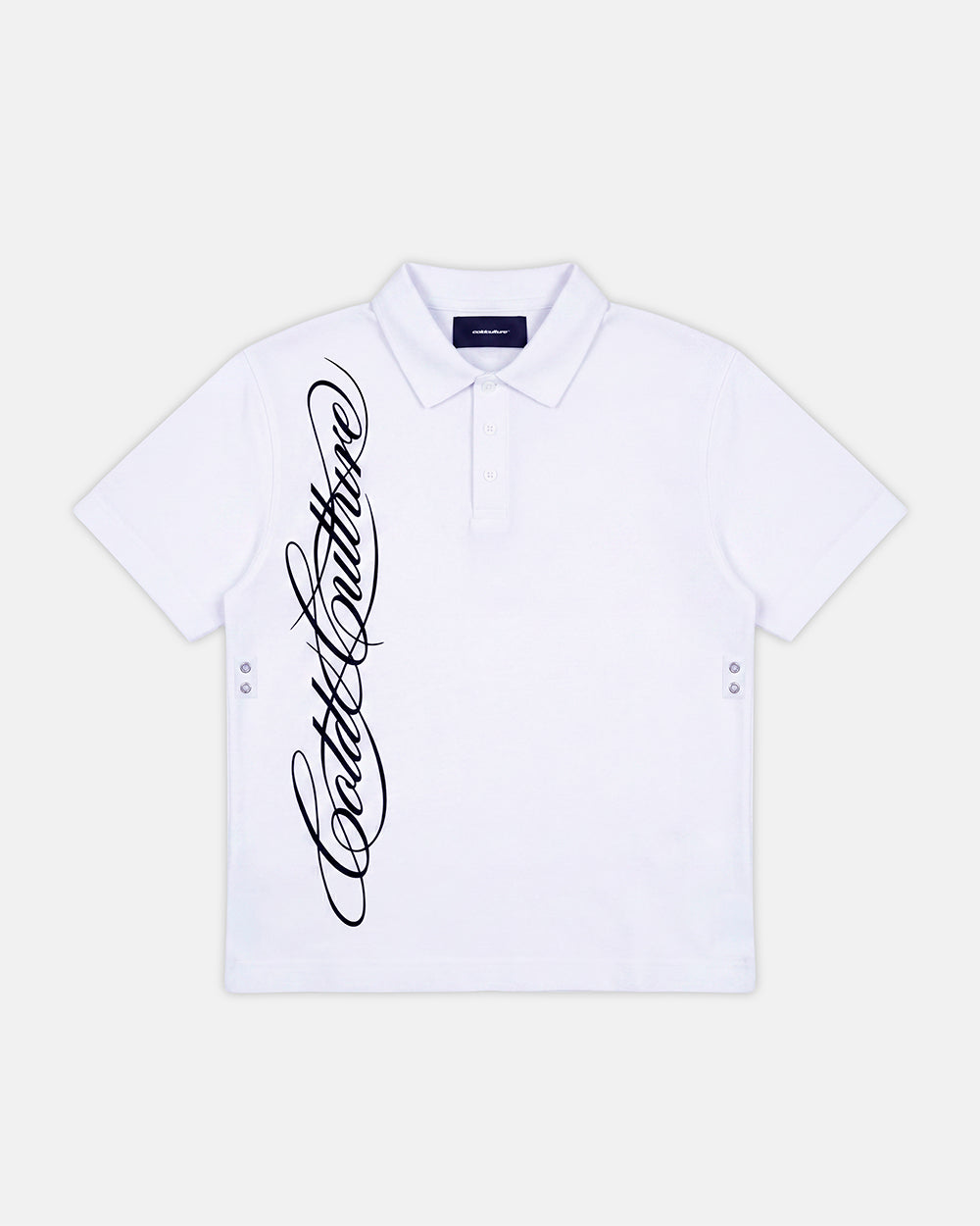 TARTAN SCRIPT POLO WHITE
