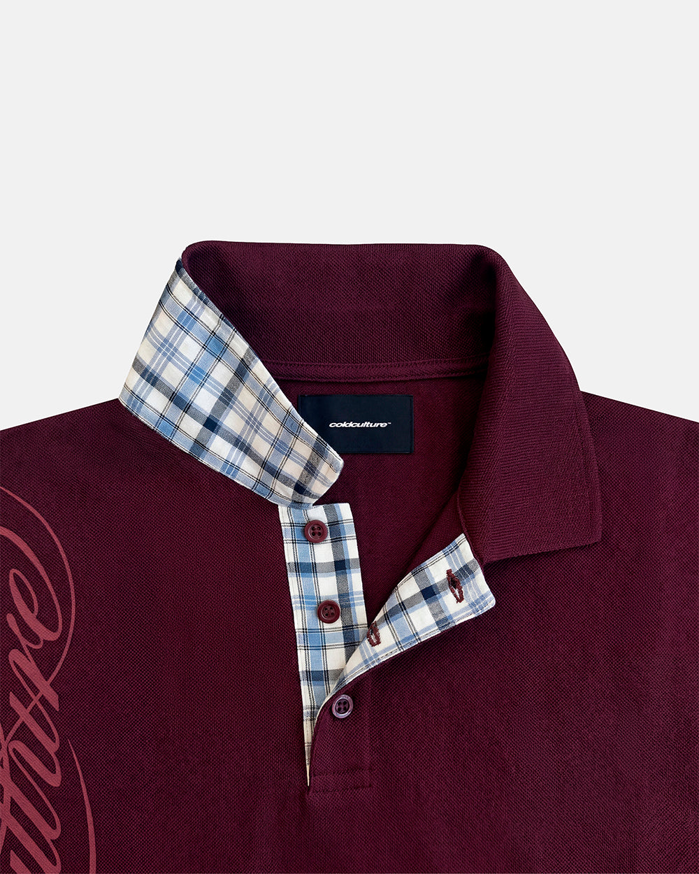 TARTAN SCRIPT POLO RED