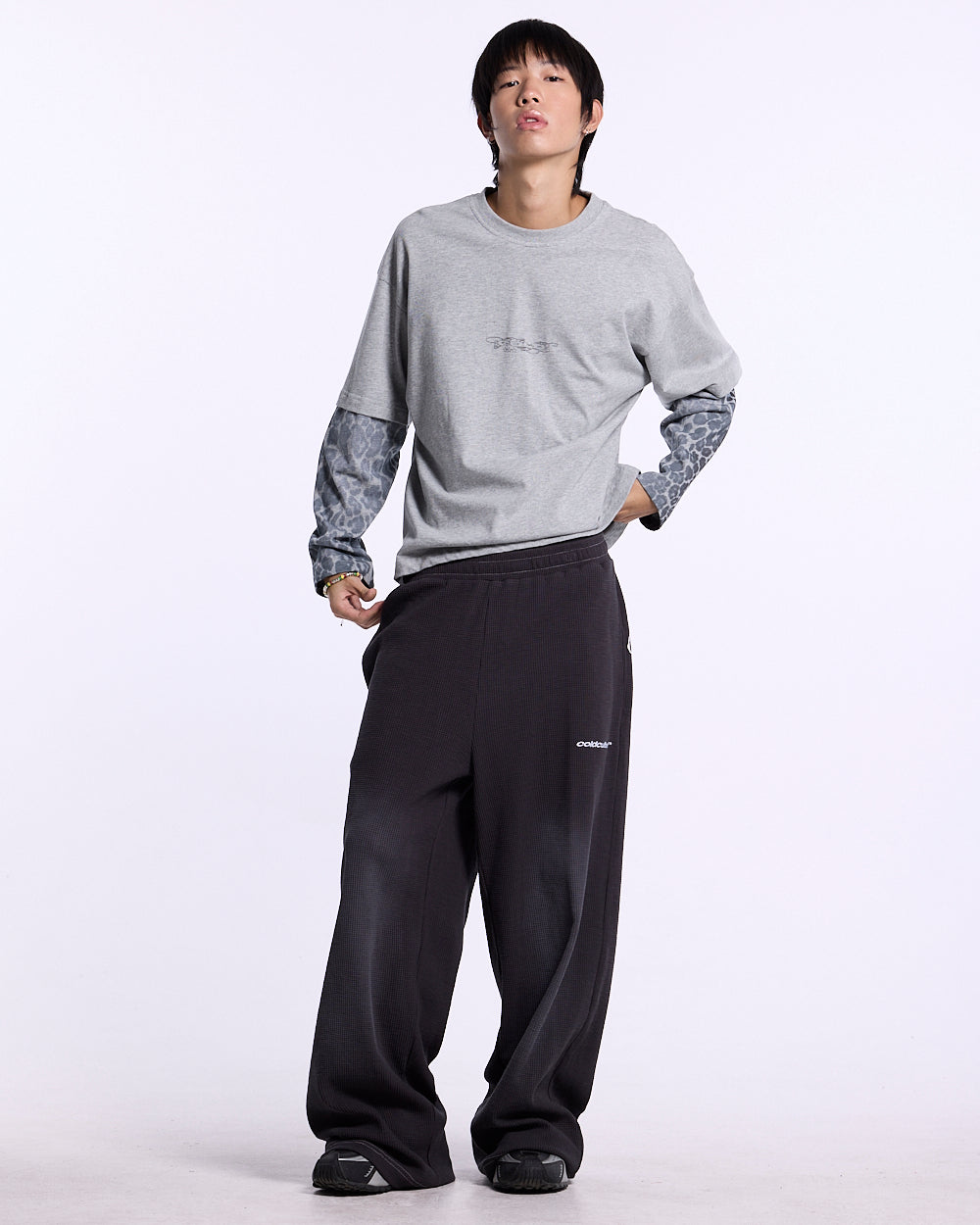 TABBY DOUBLE LONGSLEEVE TEE HEATHER GREY
