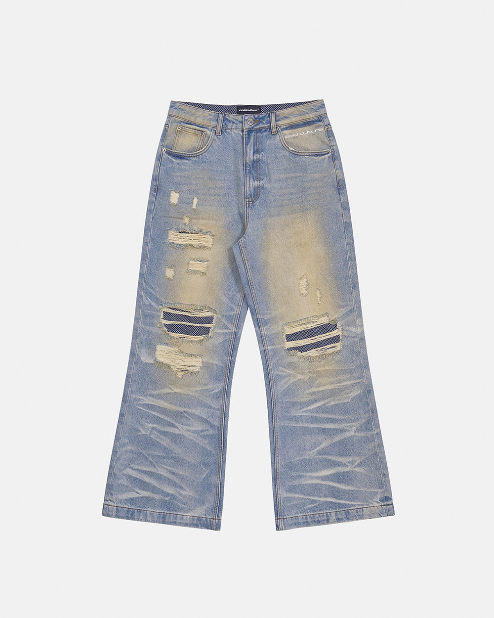 TATTERED PANTS LIGHT DENIM