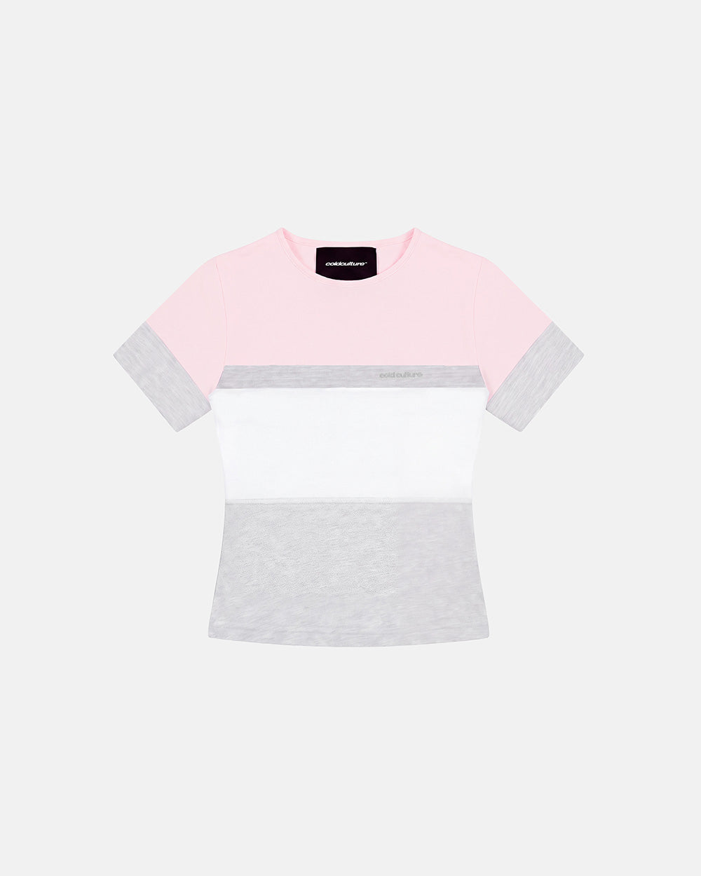 TRIAD BABY TEE WOMAN BABY PINK & HEATHER GREY