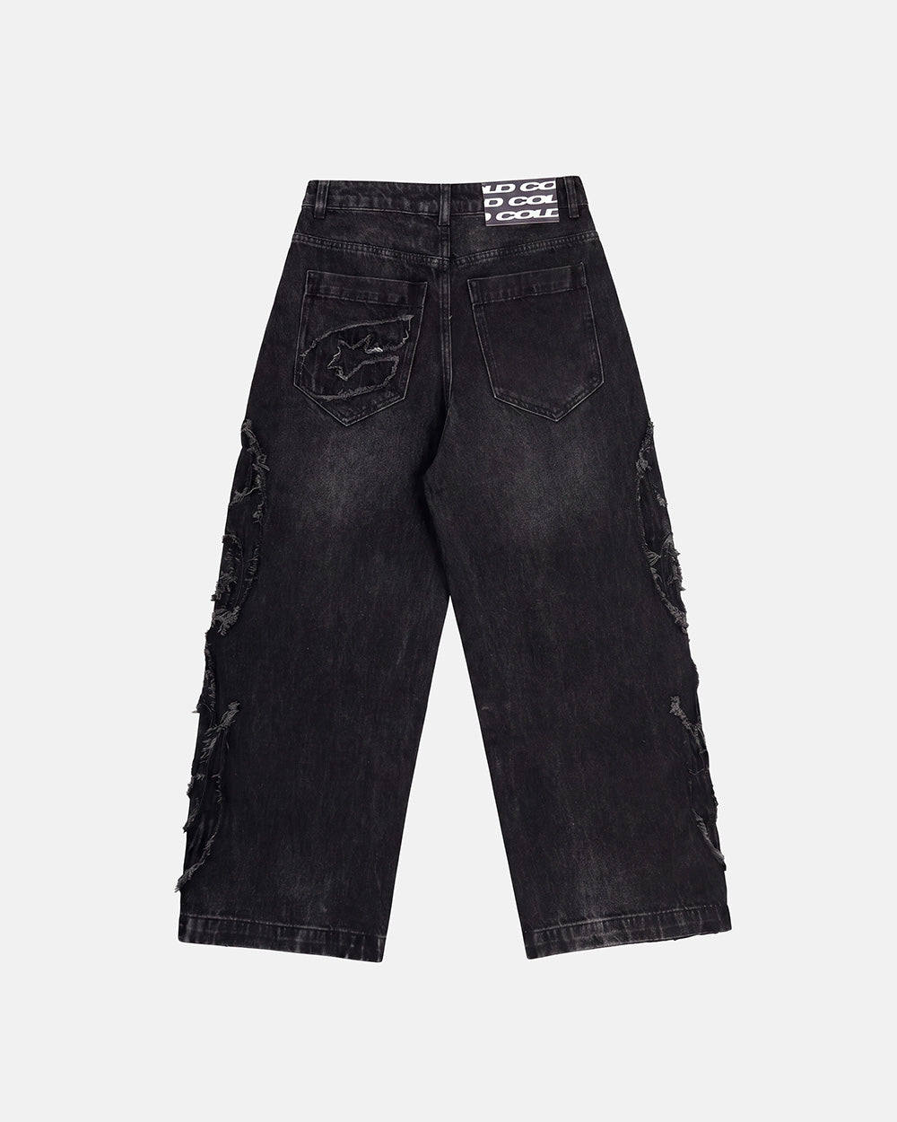 TRIBAL DISTRESSED PANTS BLACK