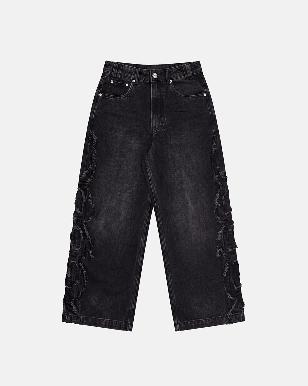 TRIBAL DISTRESSED PANTS BLACK