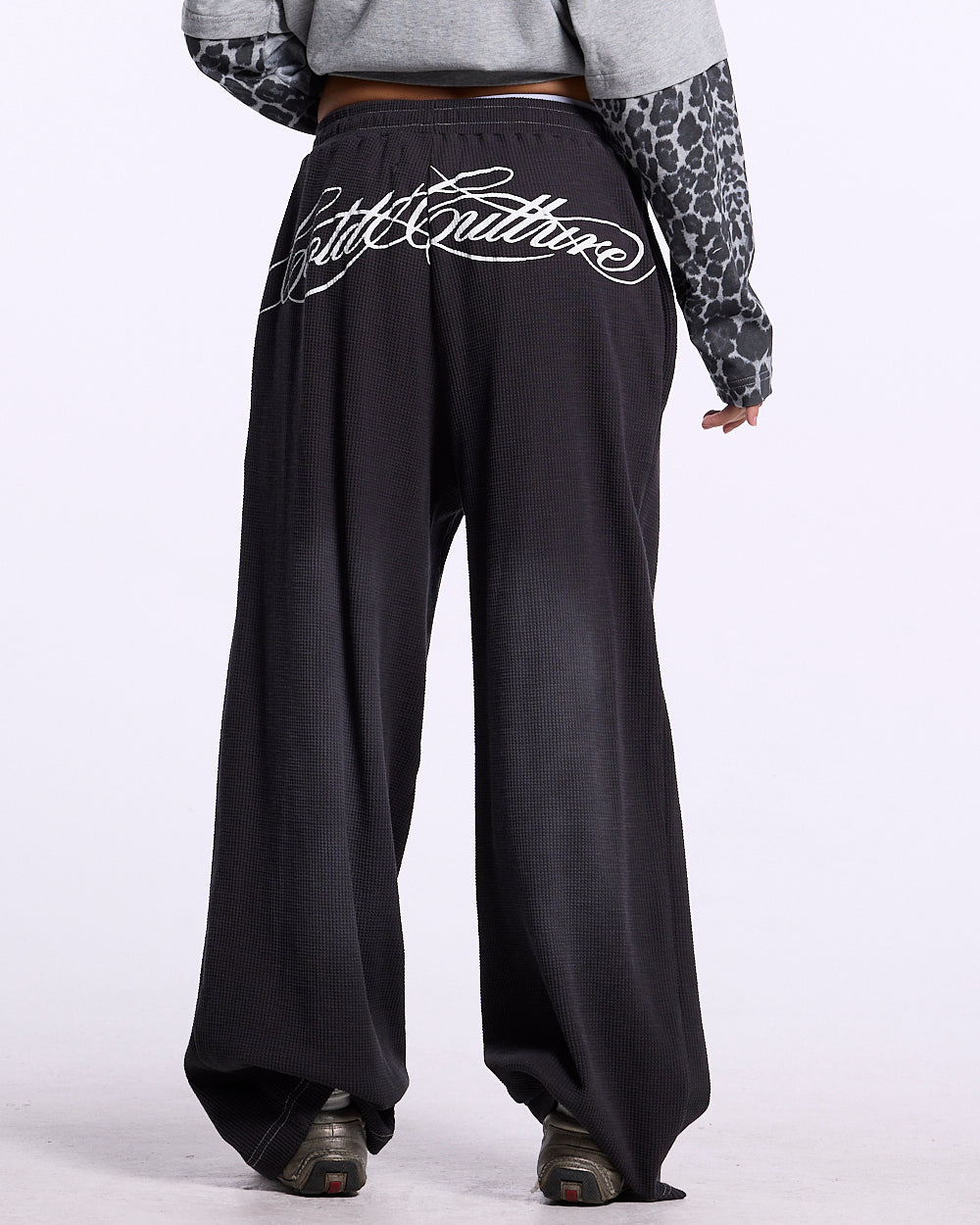 TROPICAL WAFFLE PANTS DARK GREY
