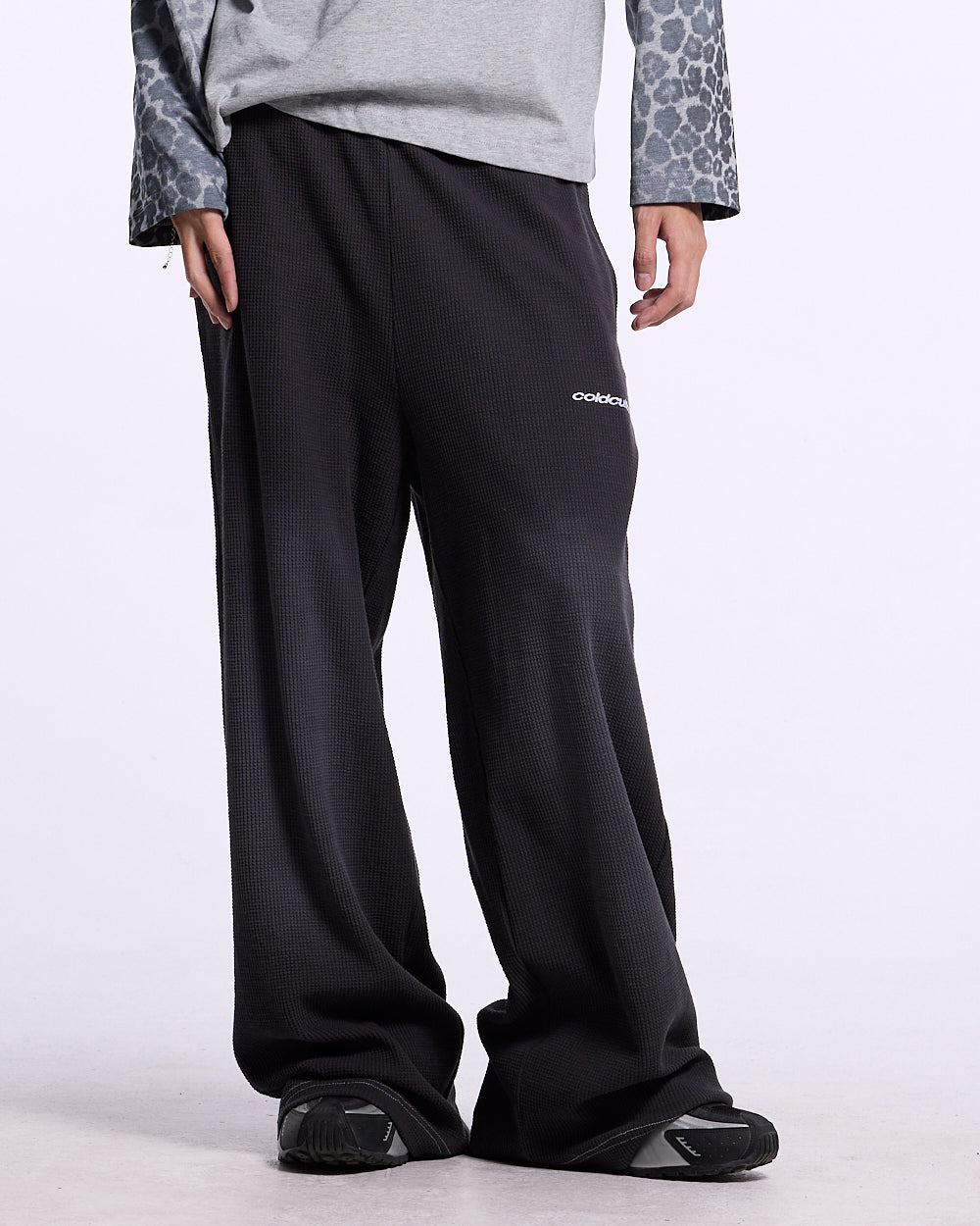 TROPICAL WAFFLE PANTS DARK GREY