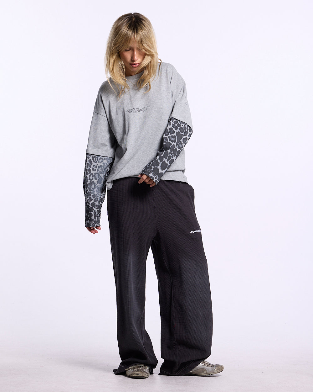TROPICAL WAFFLE PANTS DARK GREY