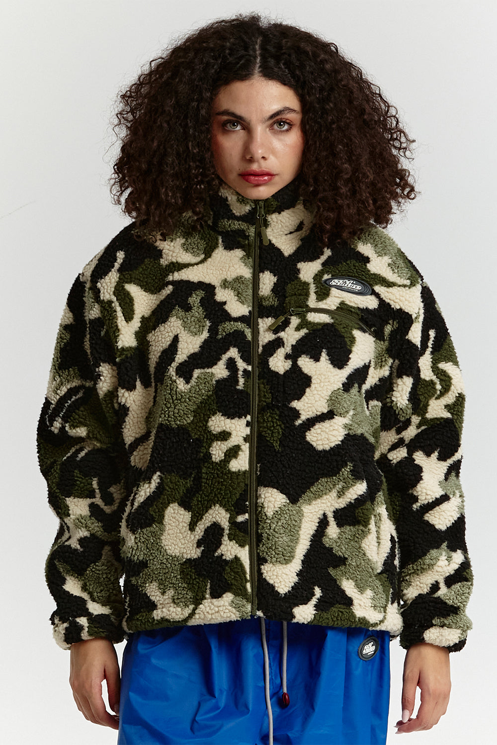 ABSTRACT FLEECE GREEN CAMO