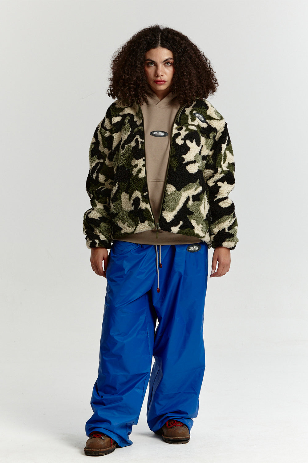 ABSTRACT FLEECE GREEN CAMO