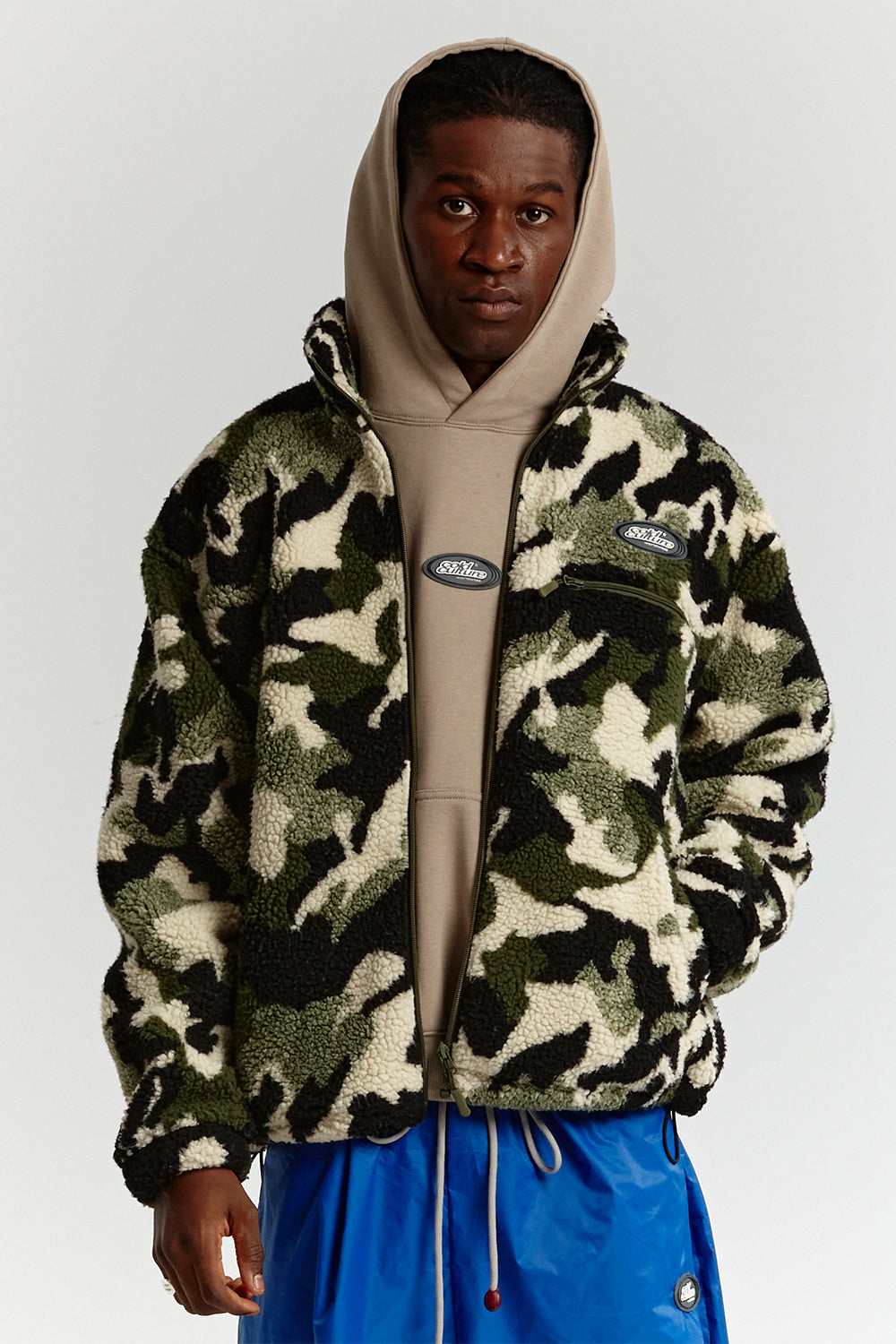 ABSTRACT FLEECE GREEN CAMO