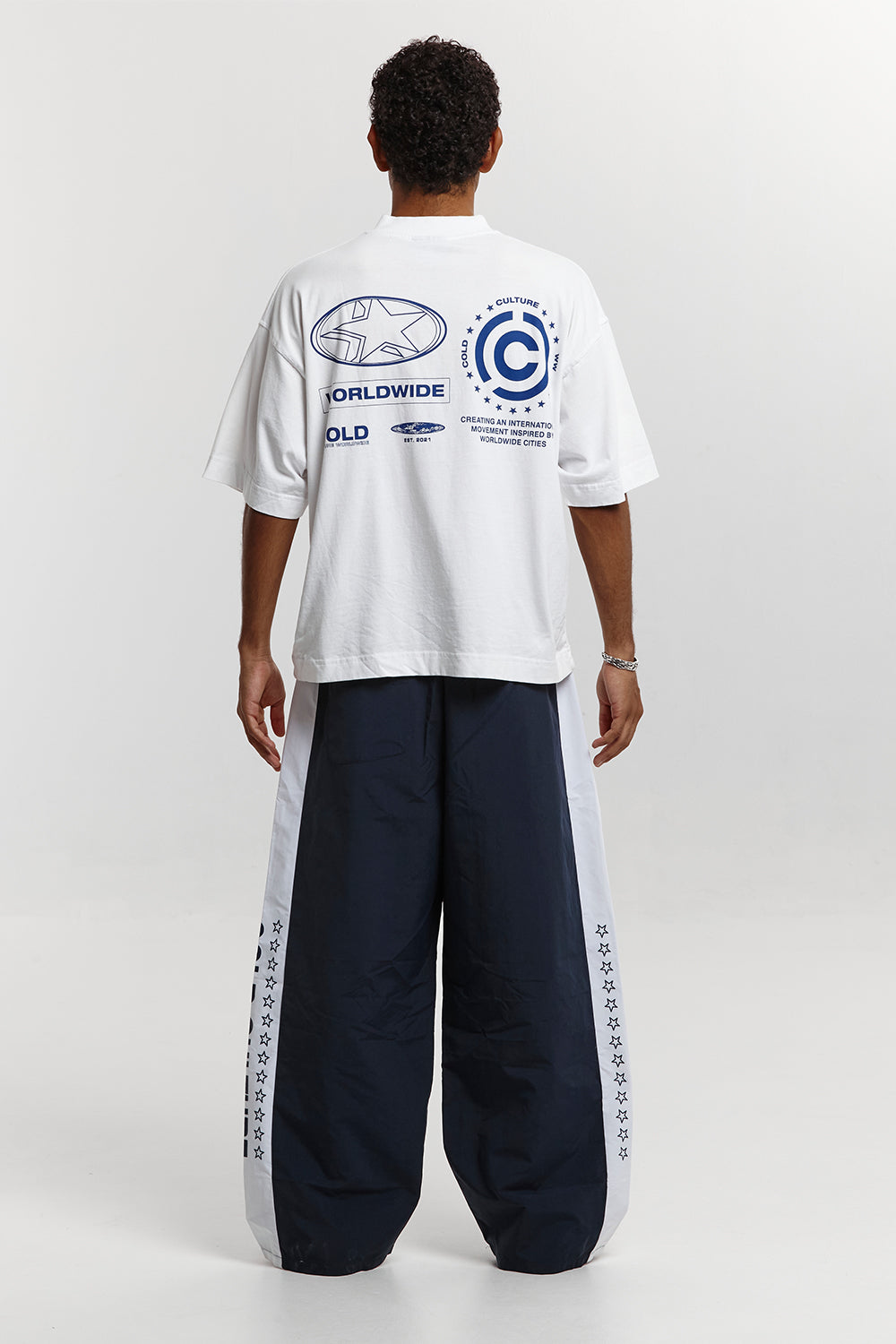 SIDE STRIPE STARS SWEATPANTS DARK BLUE