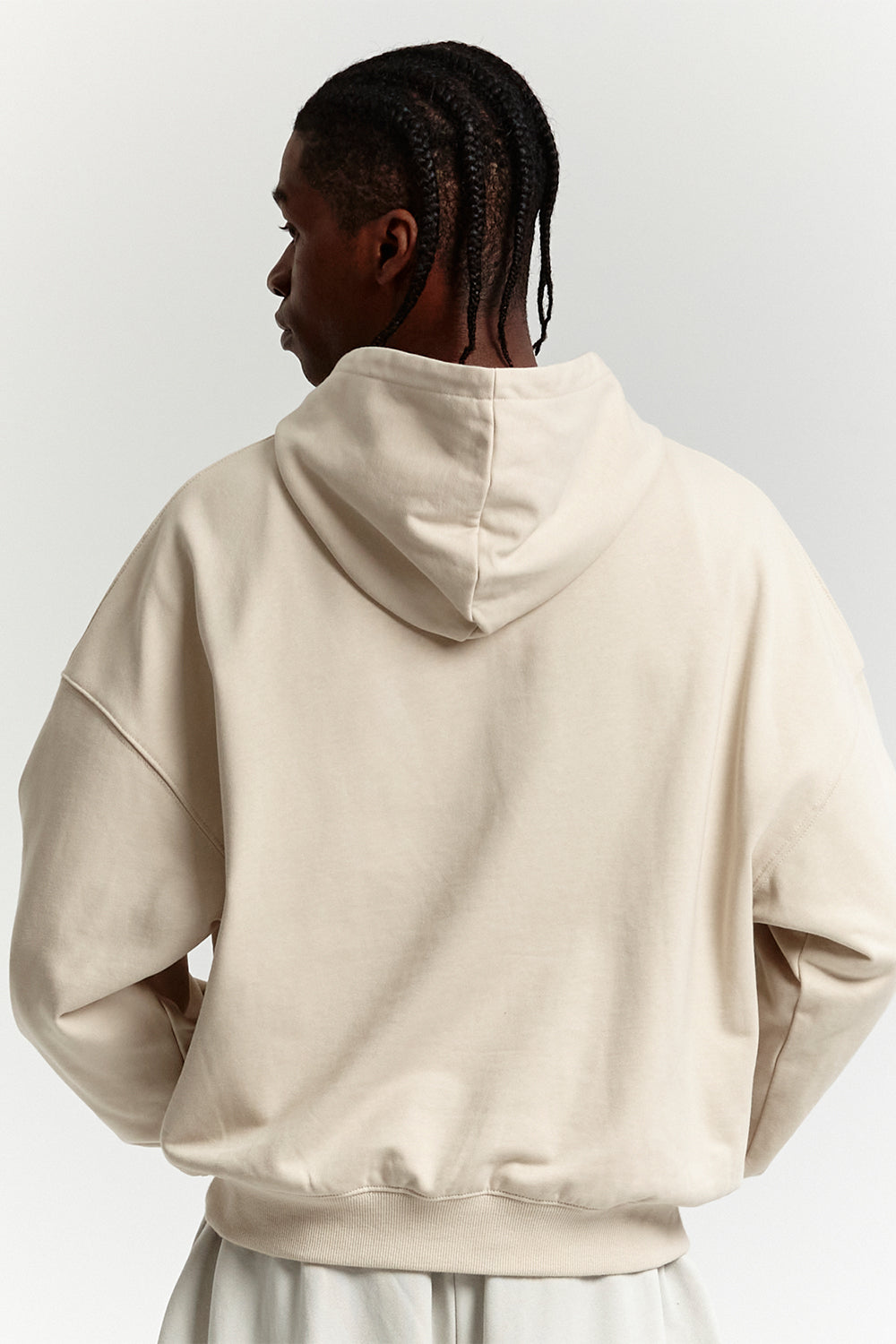 SILICONE DETAIL HOODIE ULTRA LIGHT GREY