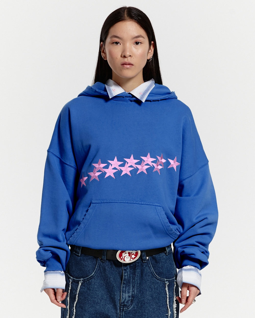 STARS HOODIE INTENSE BLUE