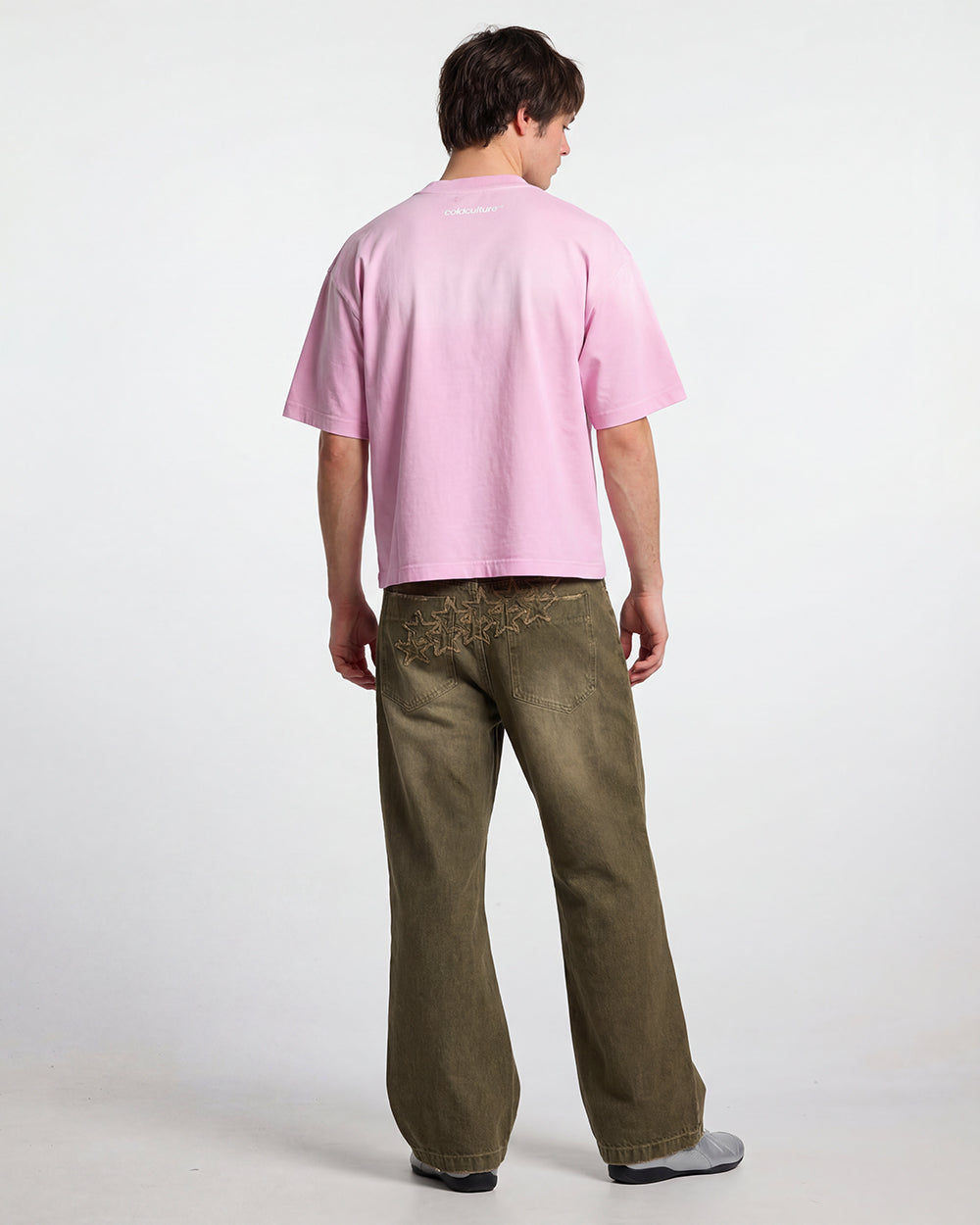 CROSSED SCRIPT TEE PINK