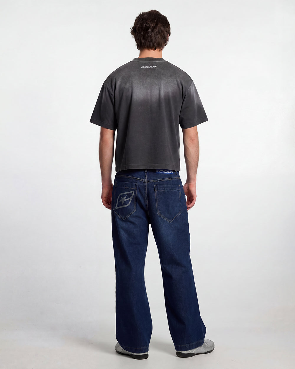 CROSSED SCRIPT TEE BLACK