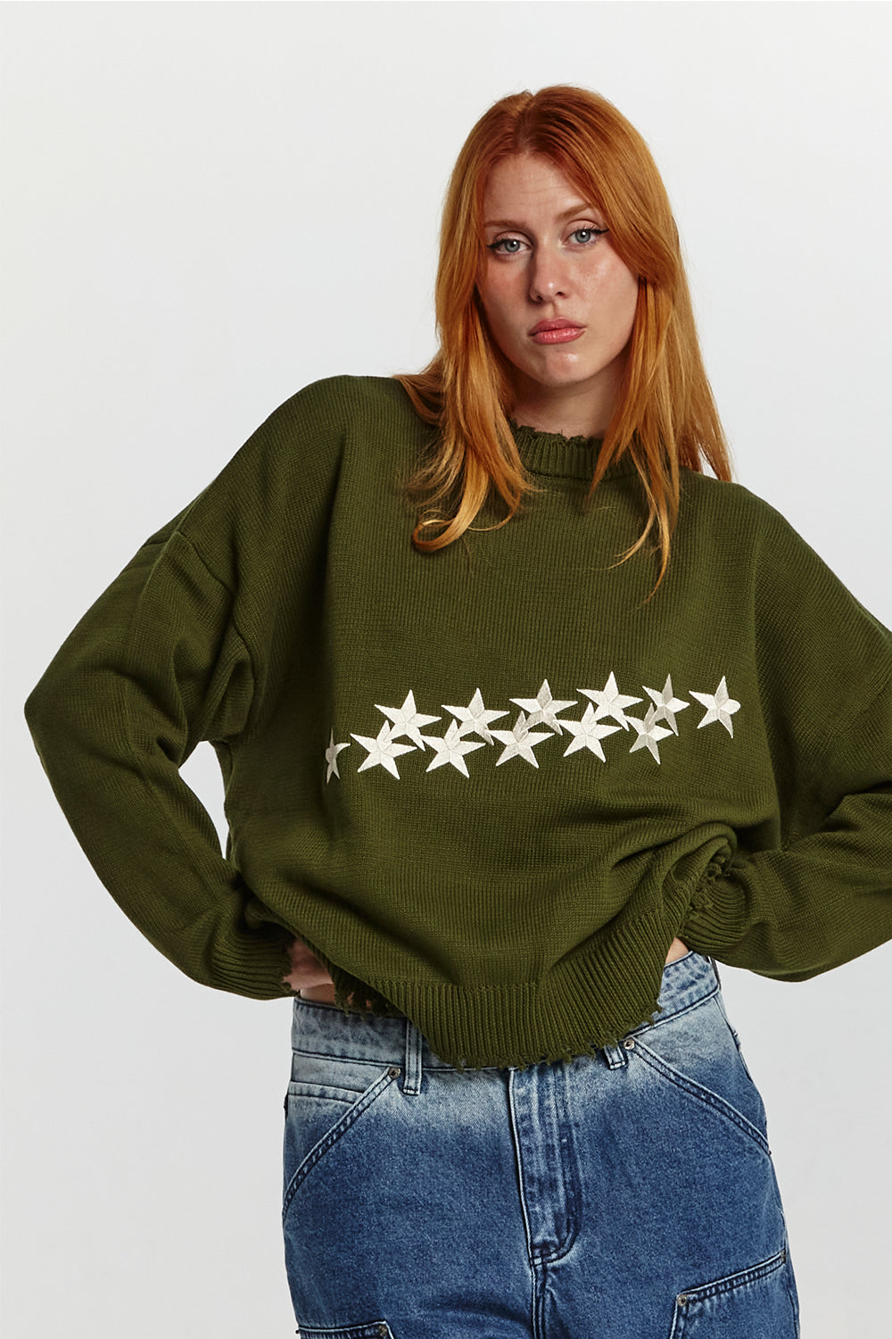 STARS KNIT GREEN WHARF