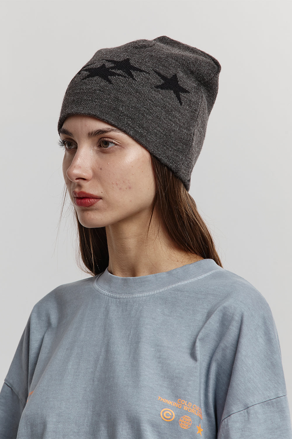 STARS BEANIE GRAY