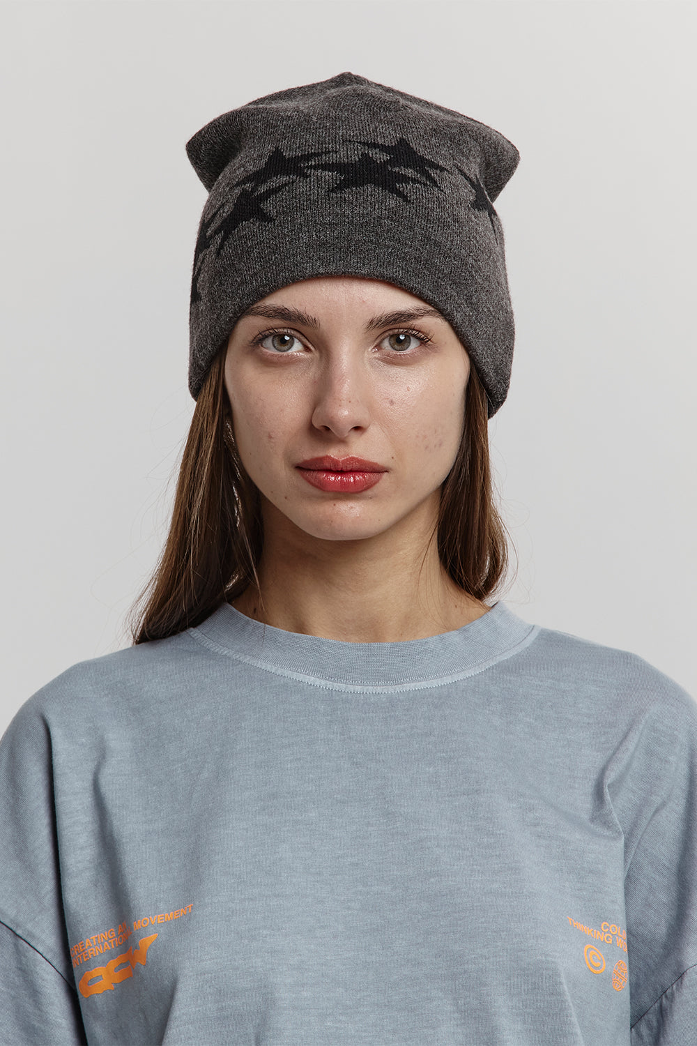 STARS BEANIE GREY