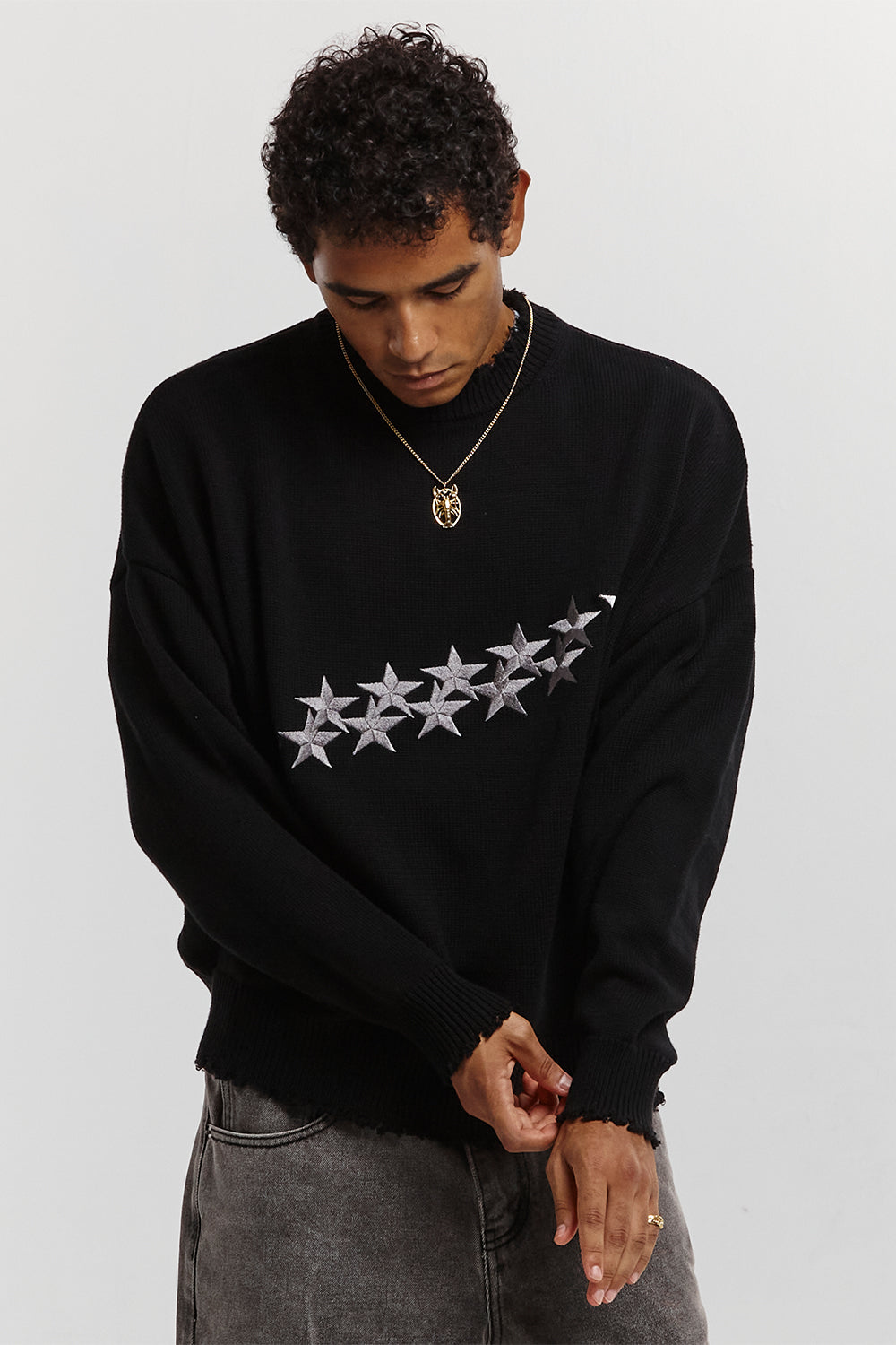 STARS KNIT BLACK