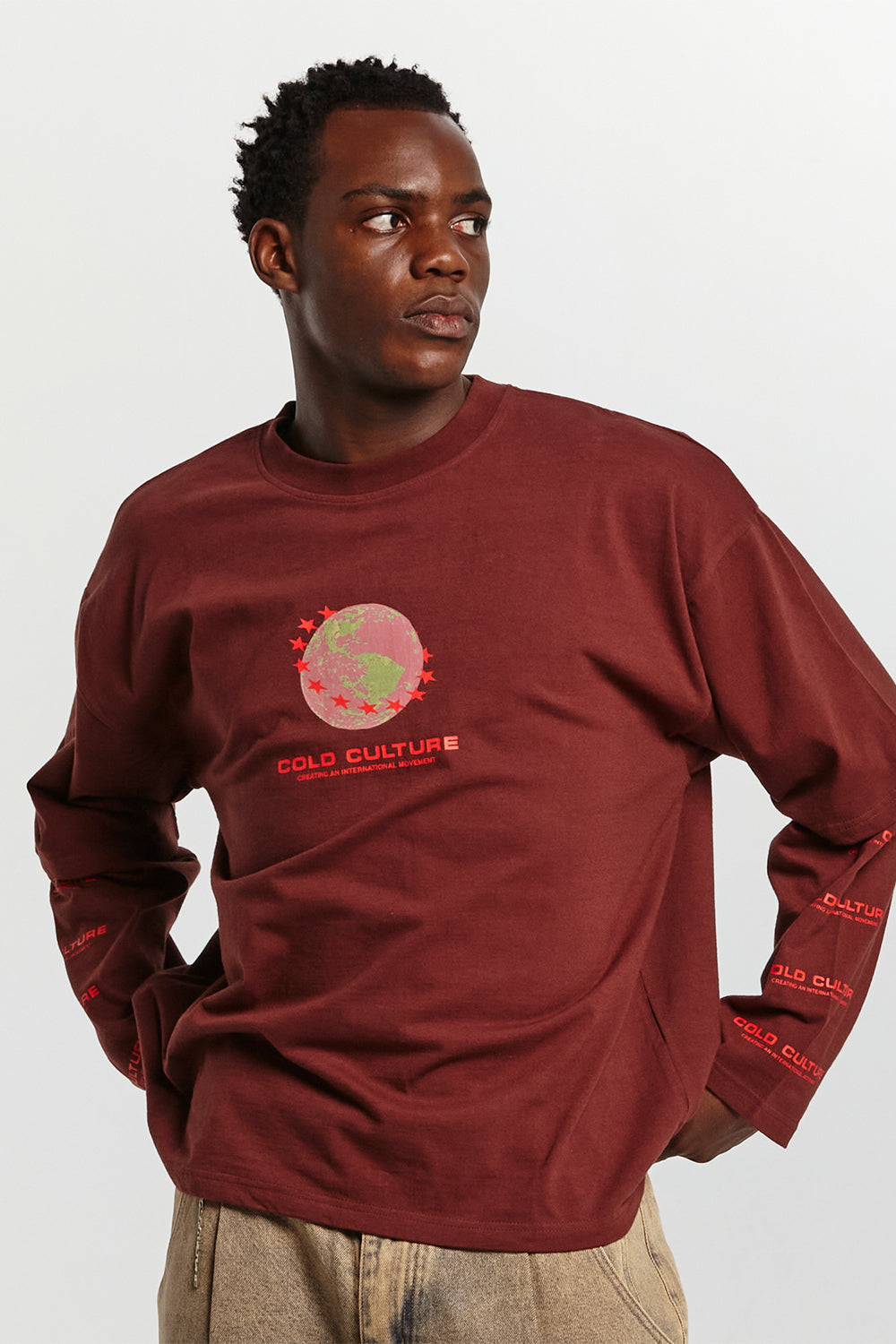 FIRE EARTH LONG SLEEVE TEE OXIDE RED