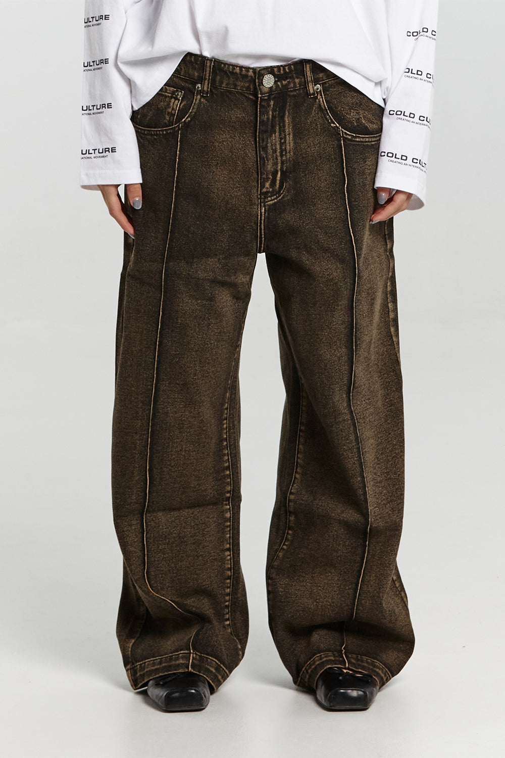 PINTUCK V2 PANTS SEPIA BROWN