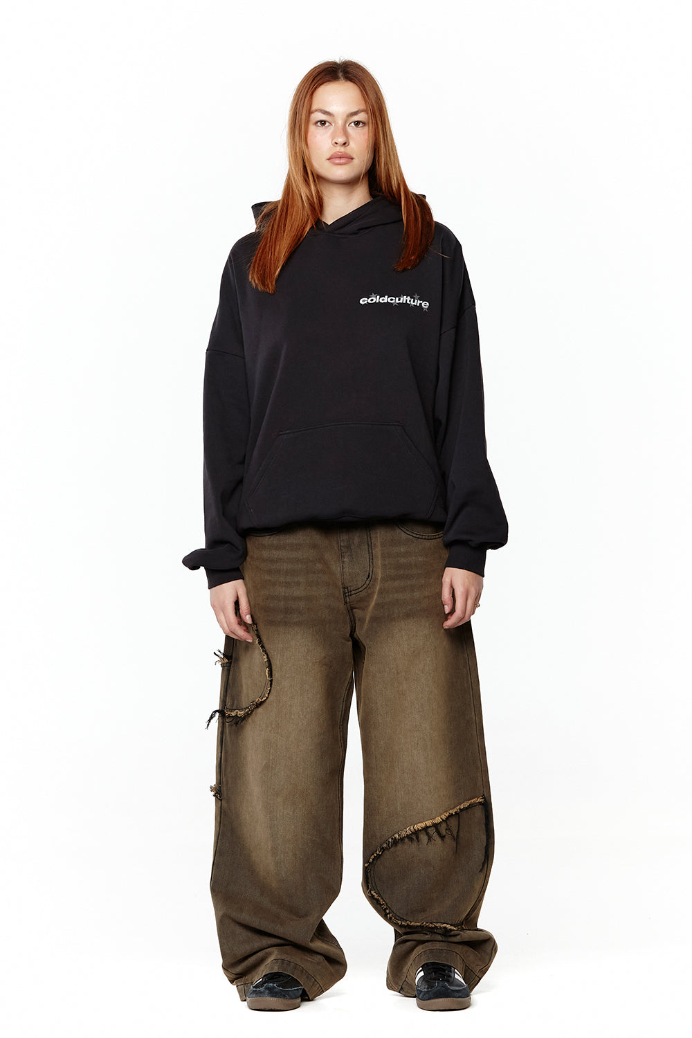 V2 CUTTING PANTS BROWN DENIM