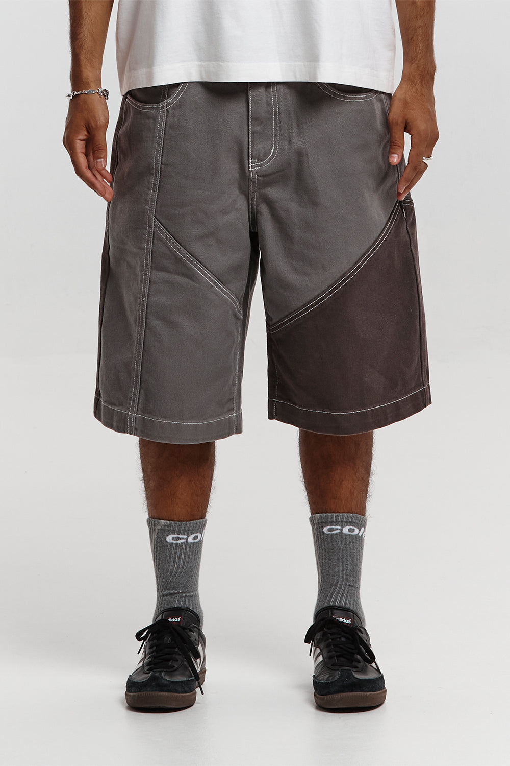 BUTTERFLY V2 SHORTS GRAY/BLACK DENIM