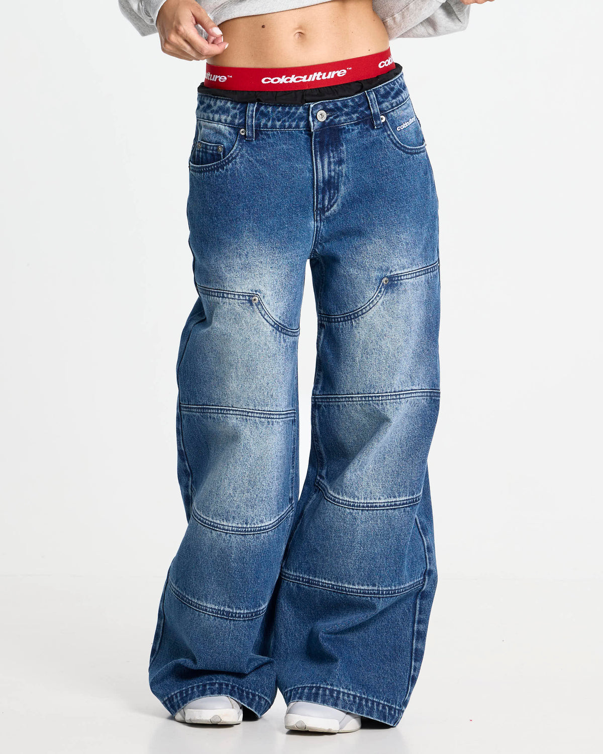 VERA LOOSE PANTS MID BLUE