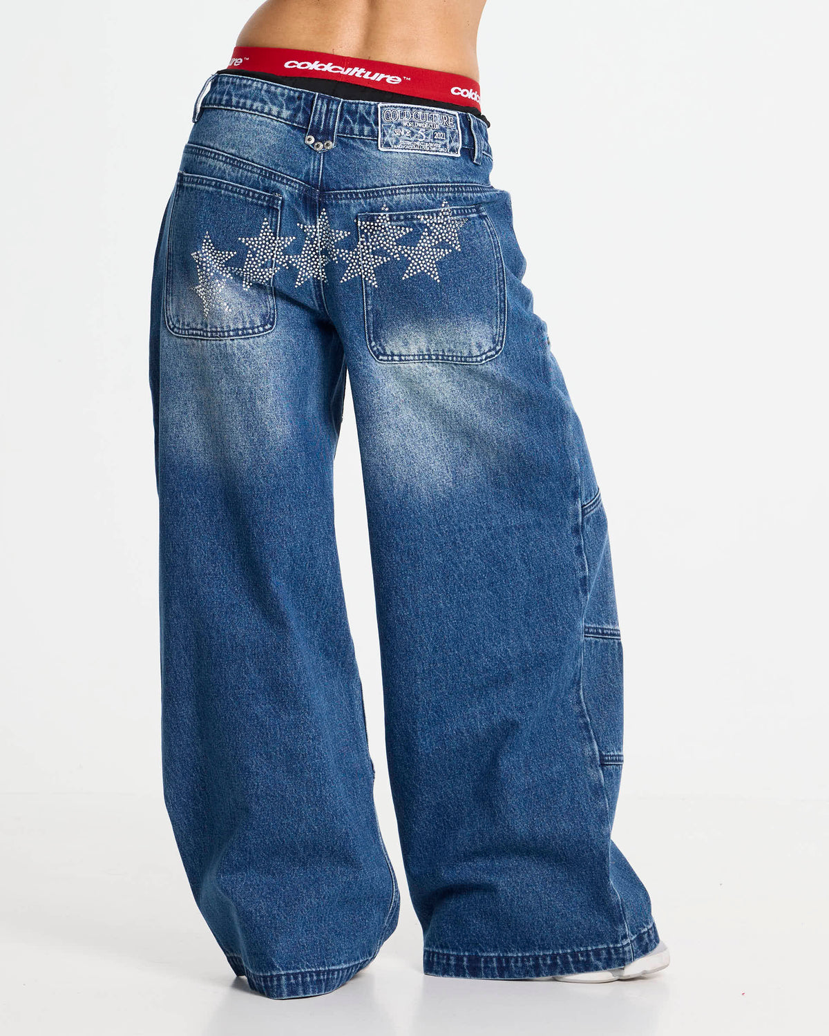 VERA LOOSE PANTS MID BLUE