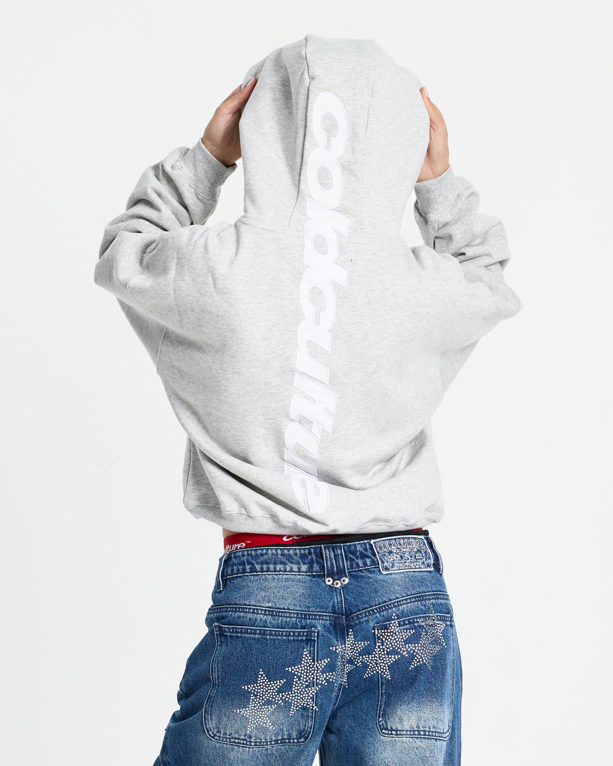 VERTICAL HOODIE HEATHER GREY - Cold Culture #woman